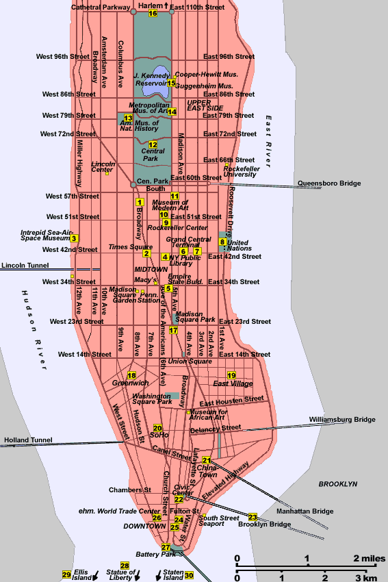 Stadtplan Manhattan