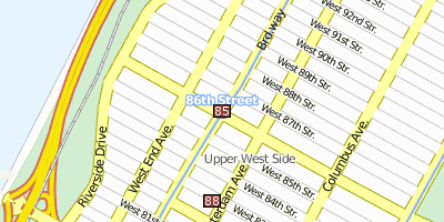 Upper West Side Stadtplan