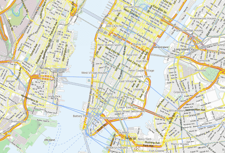 Greenwich Village Stadtplan Mit Luftaufnahme Und Unterkunften Von New York