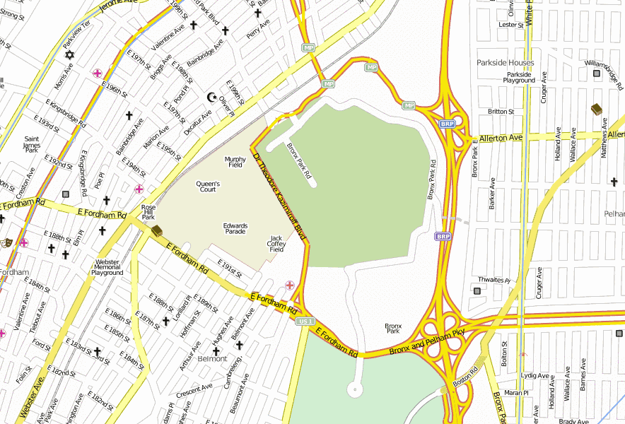 New York Botanical Garden Stadtplan Mit Satellitenbild Und Hotels