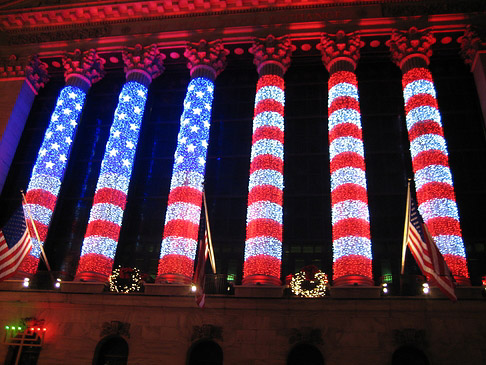 Ansicht Sehenswürdigkeit Fotografie von Citysam Patriotismus in der Wall Street